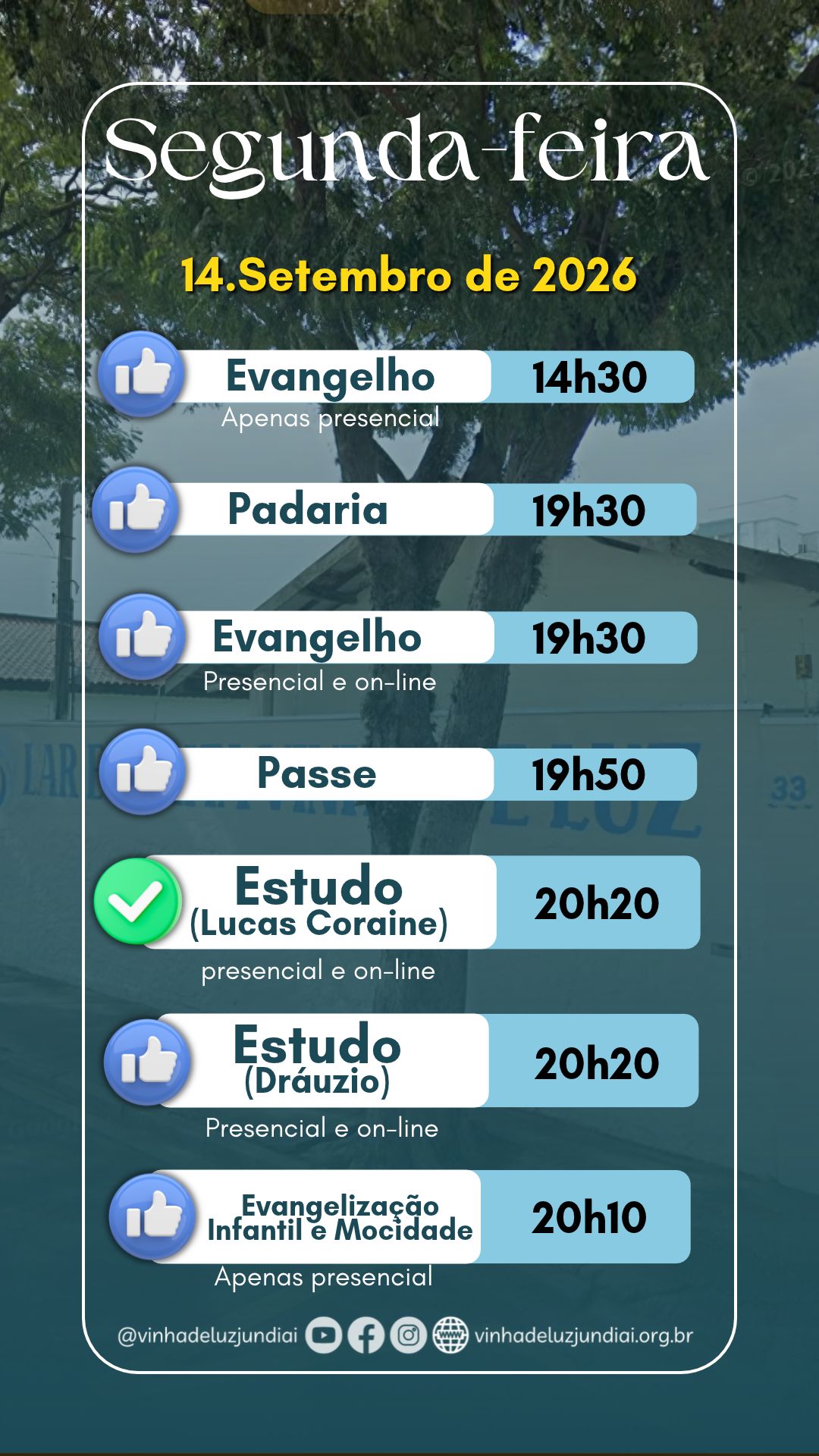 Agenda da segunda-feira