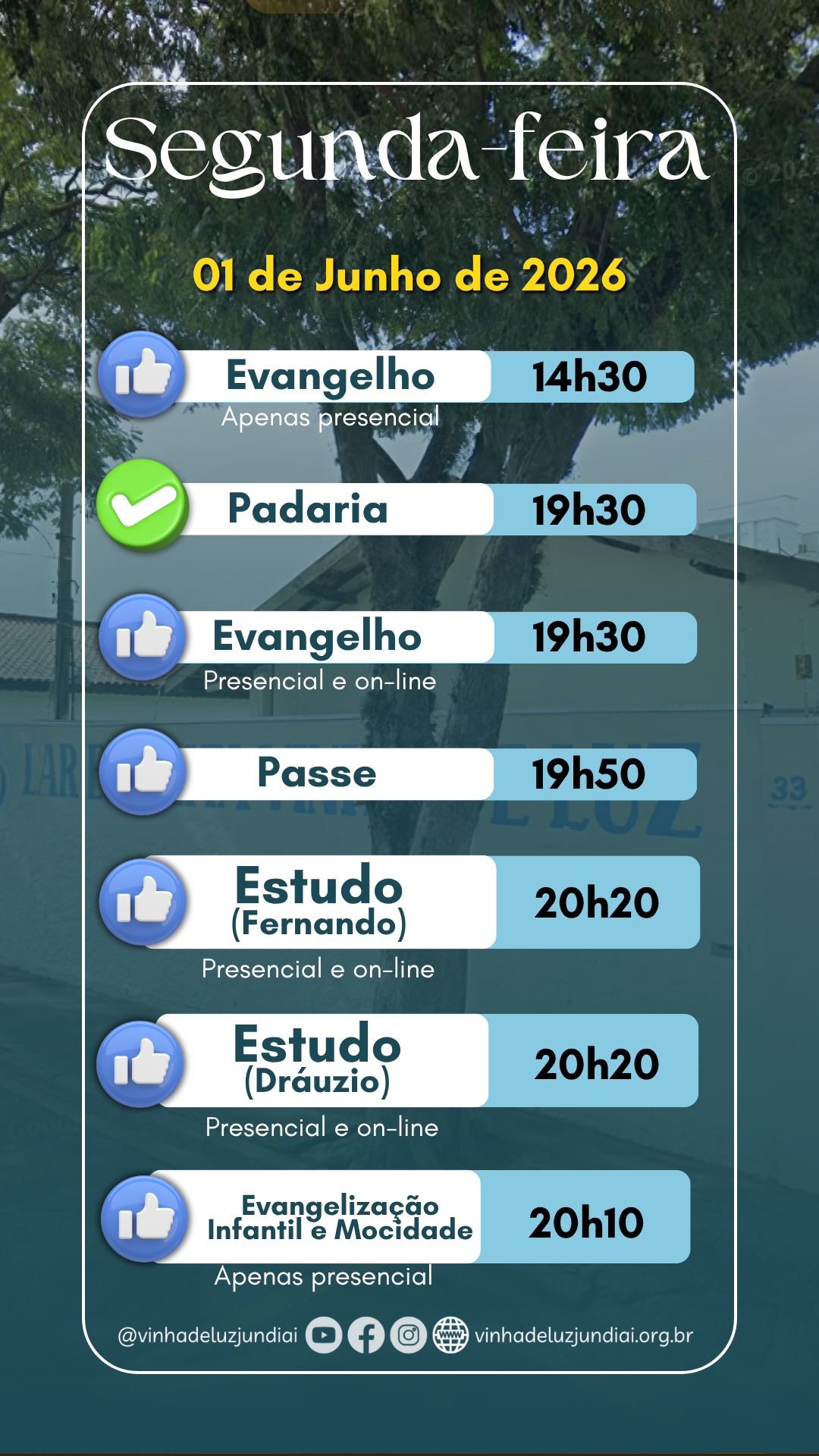 Agenda da segunda-feira