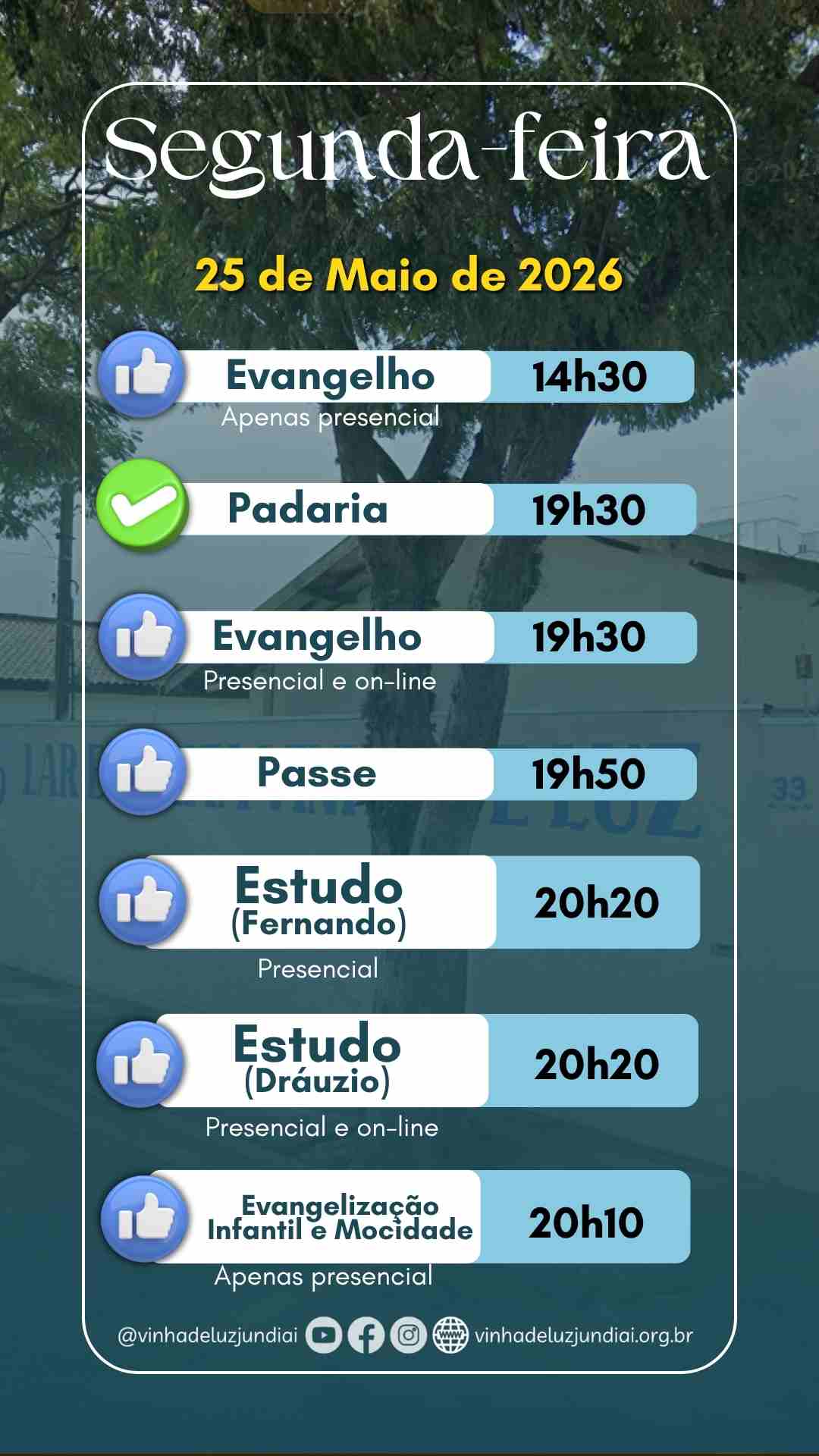 Agenda da segunda-feira